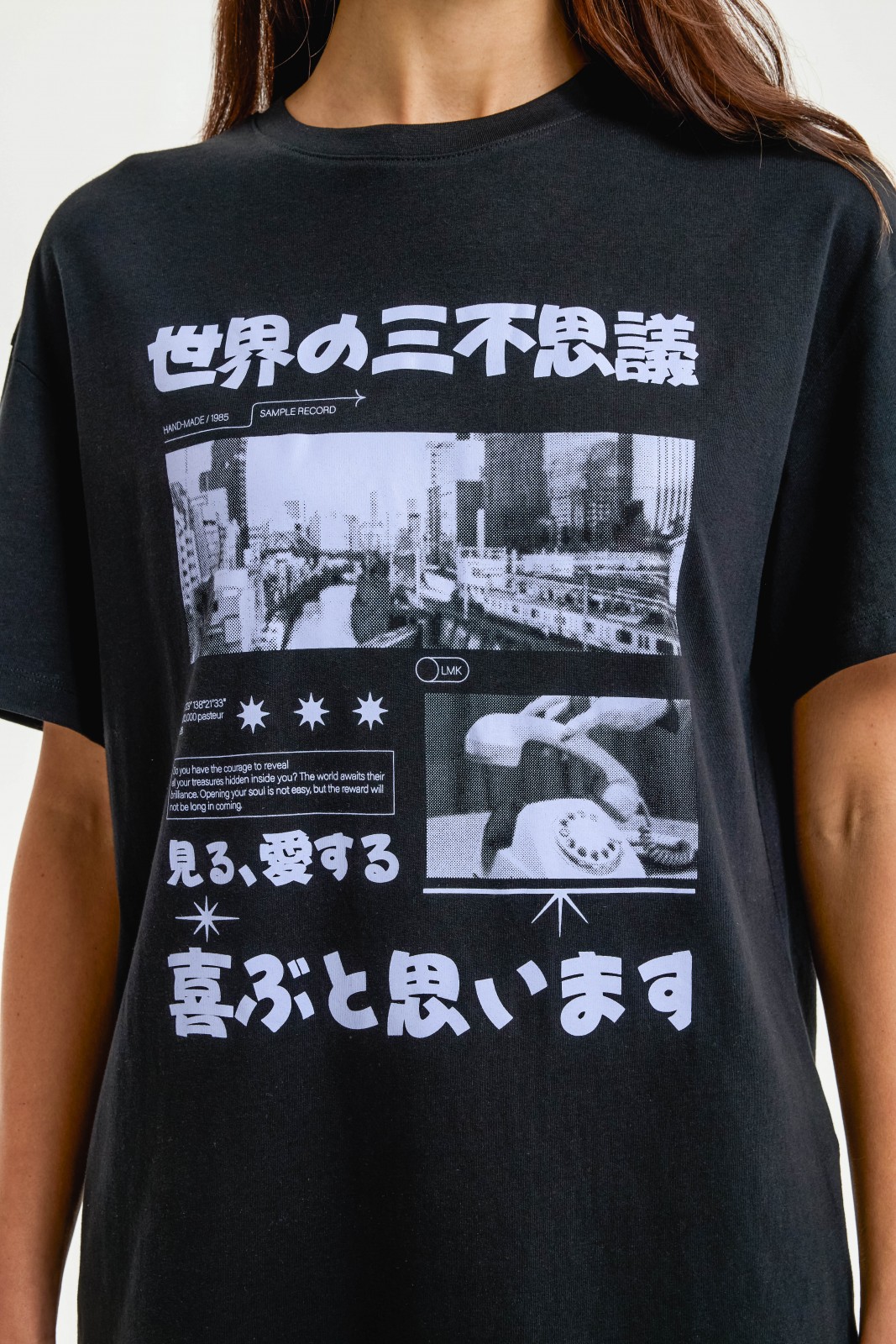 Футболка оверсайз из хлопка с принтом