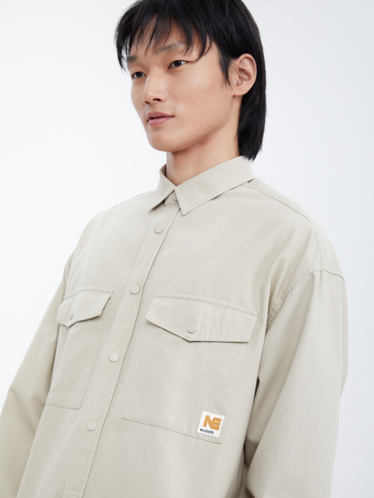 Куртка-рубашка из хлопка с карманами