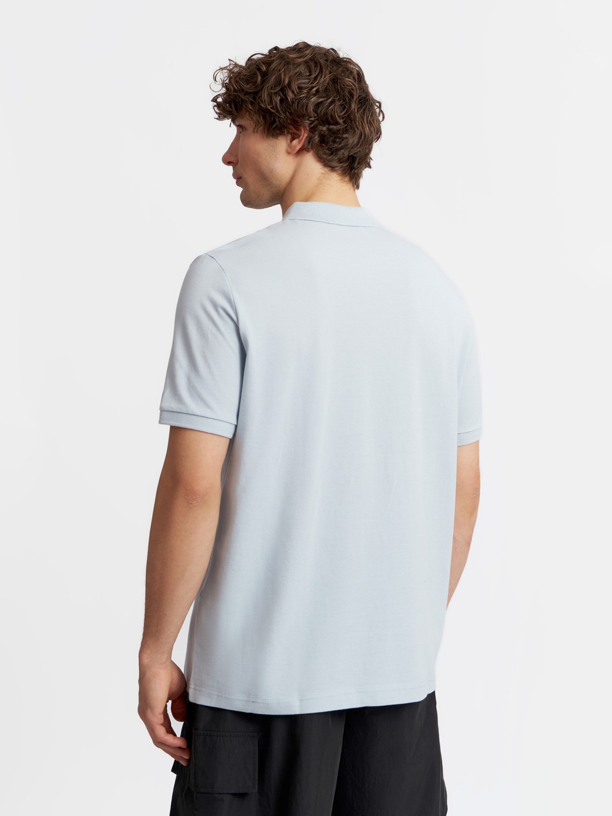 Футболка поло из хлопка однотонная