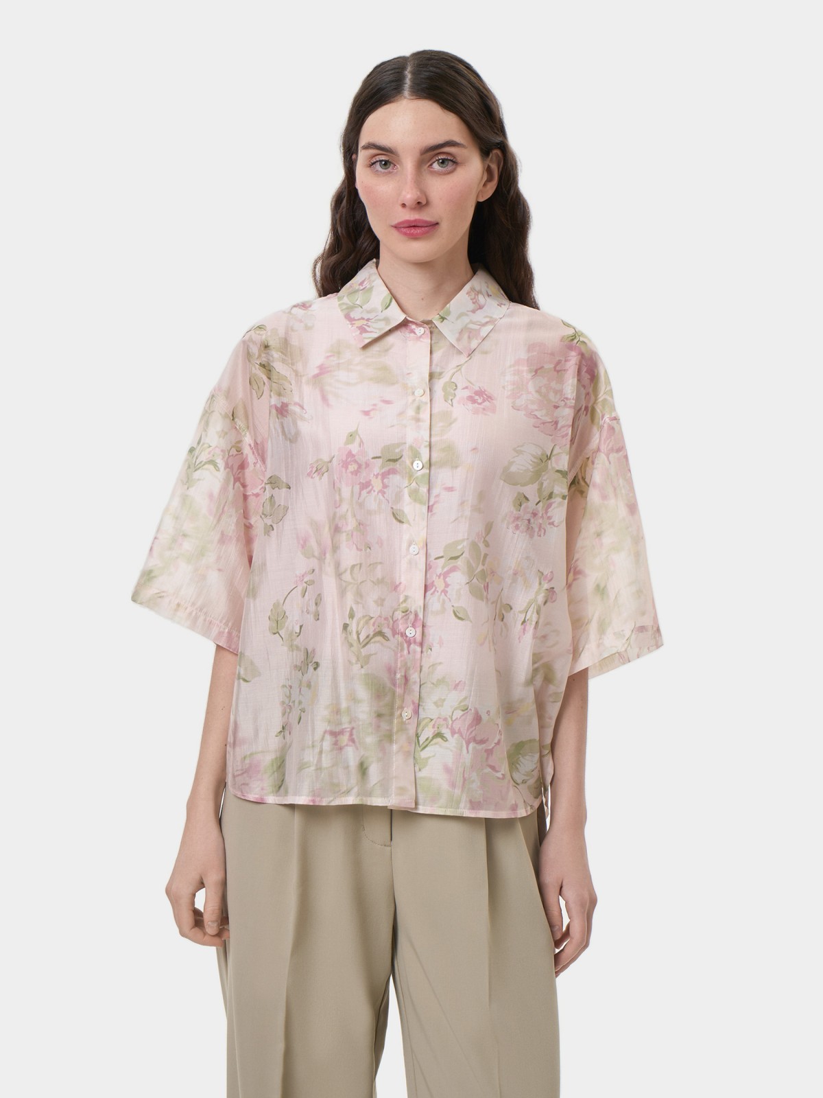 Блузка с короткими рукавами