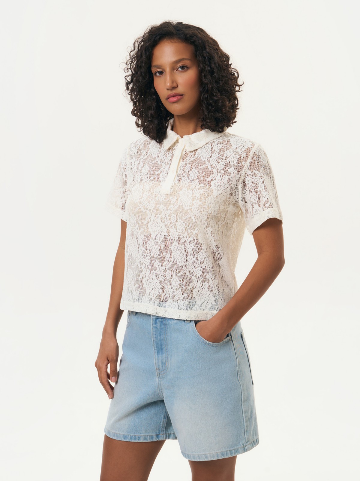 Блузка с короткими рукавами