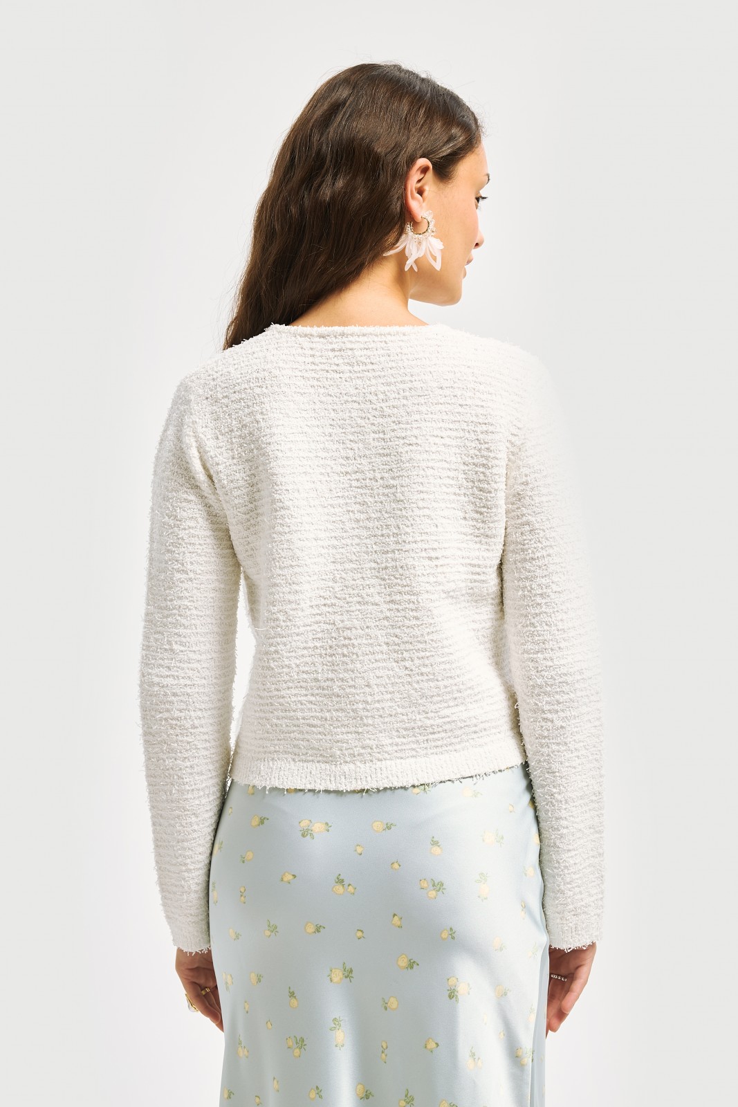 Твидовый жакет на пуговицах