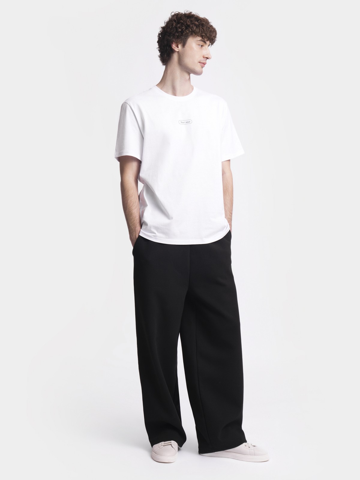 Трикотажные прямые брюки