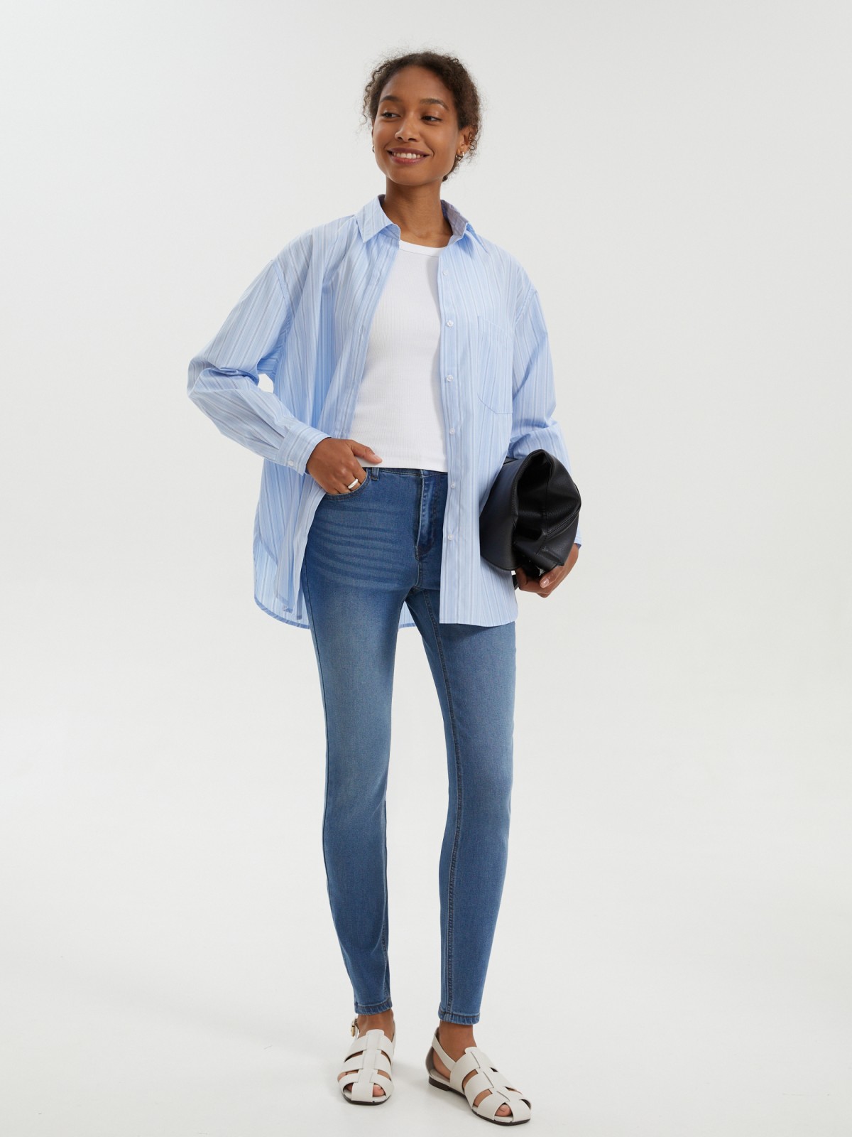 Джинсы силуэта Skinny со средней посадкой