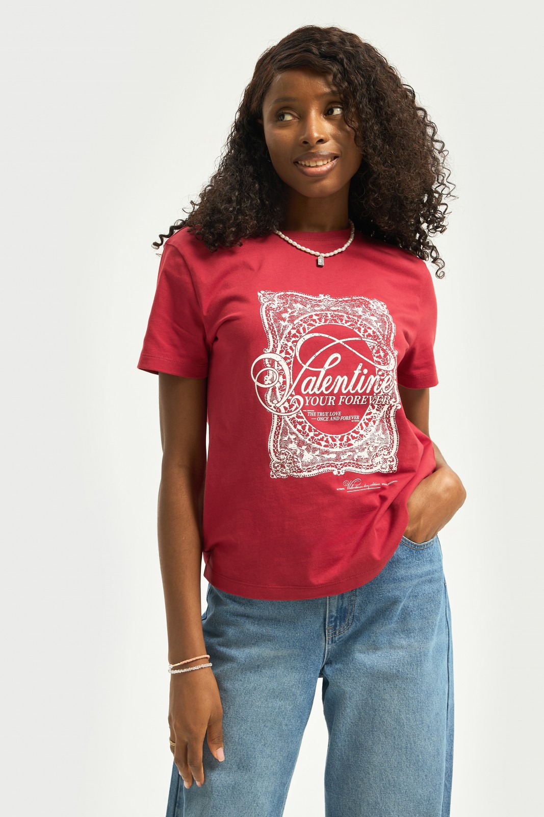 Футболка из хлопка с принтом