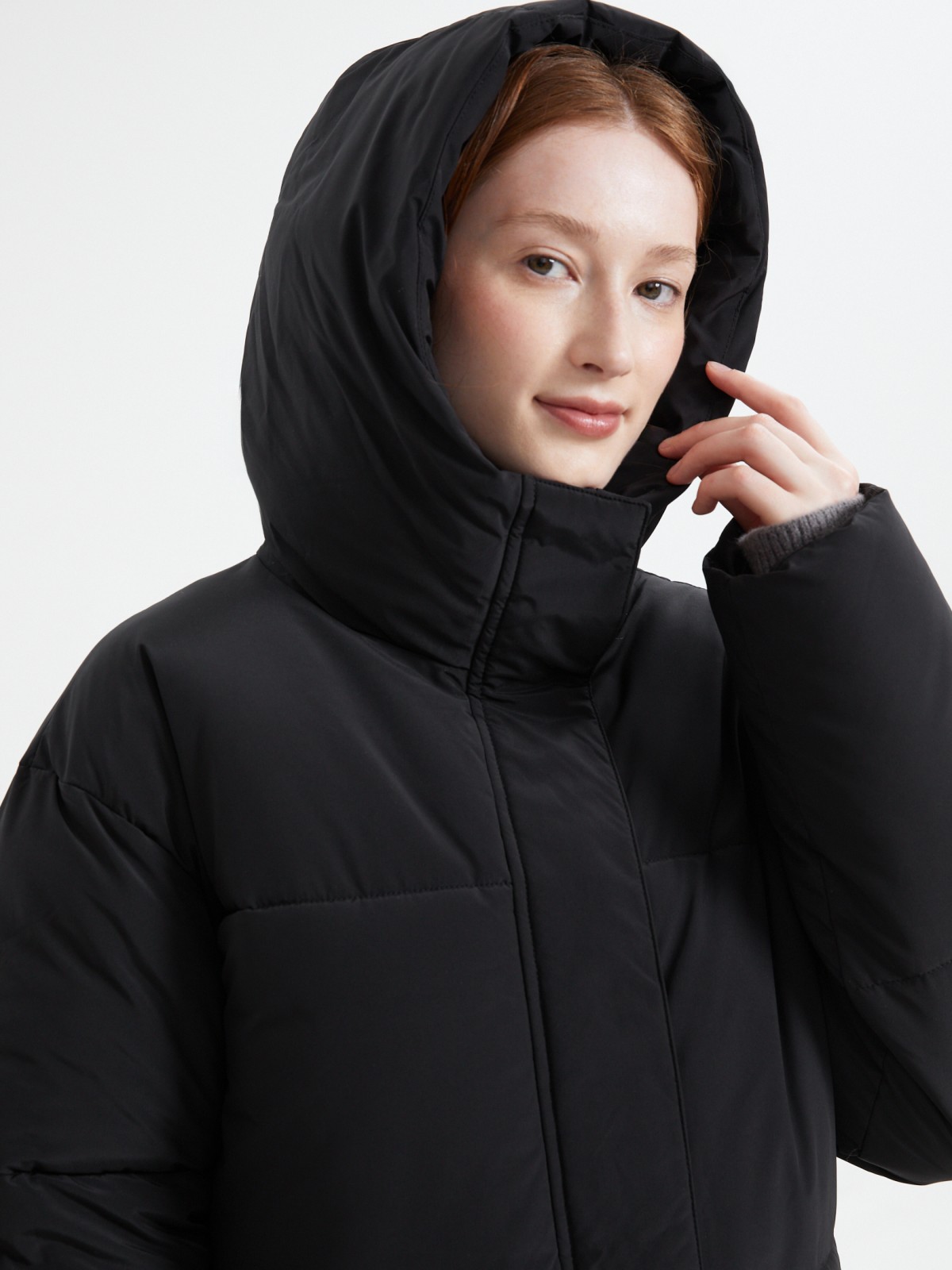 Тёплая куртка с капюшоном и кулиской