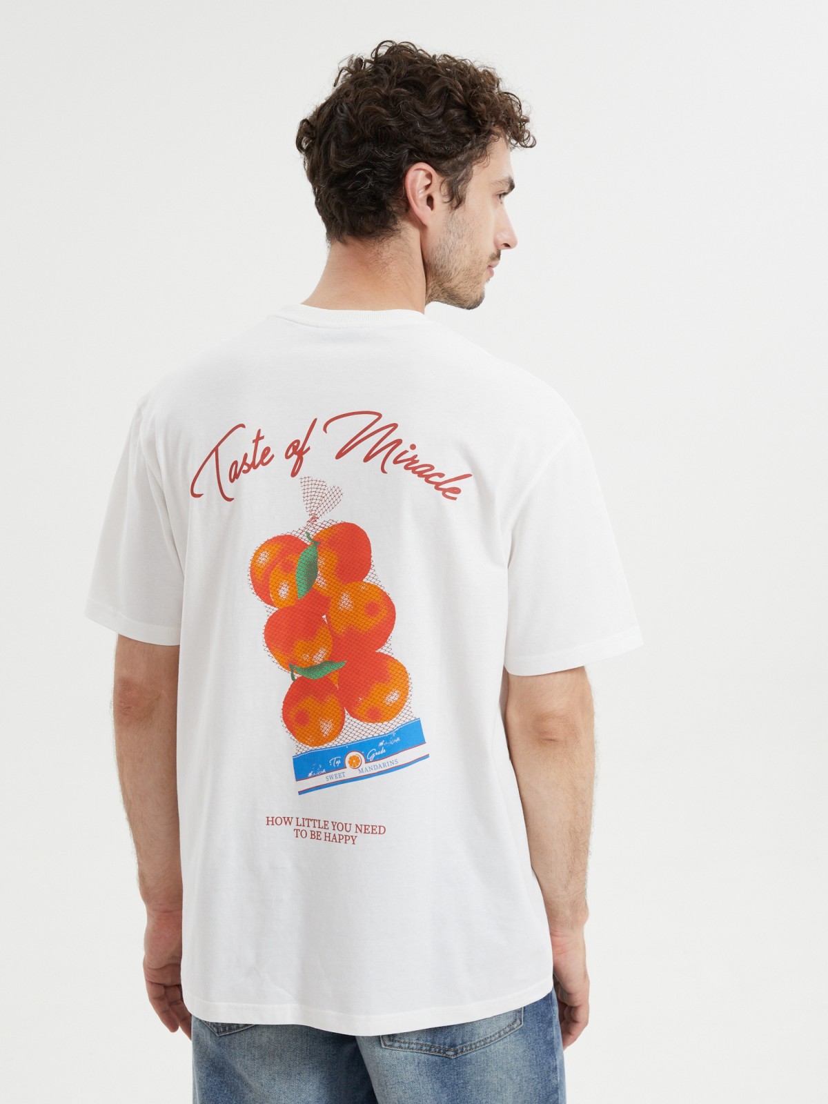 Новогодняя футболка из хлопка с принтом