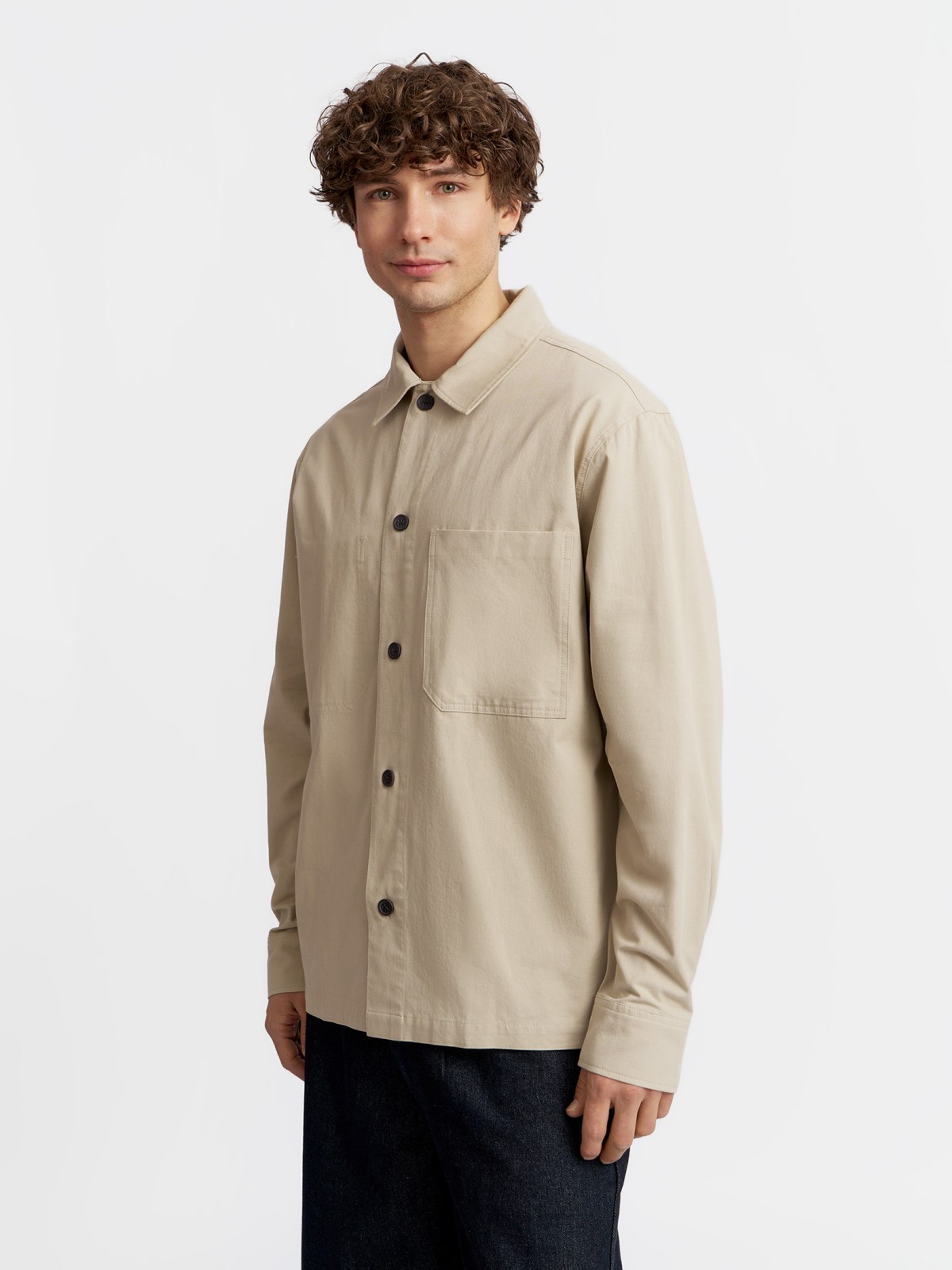 Рубашка из хлопка с карманами