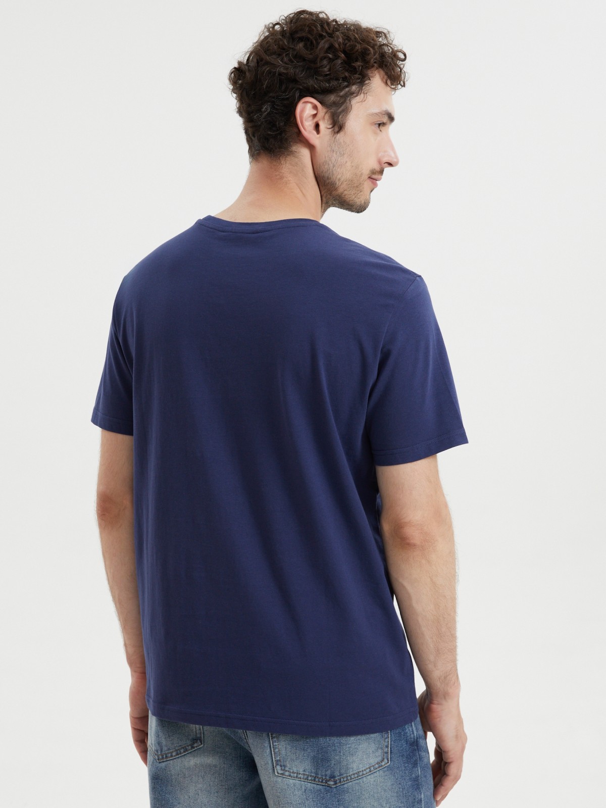 Новогодняя футболка из хлопка с принтом