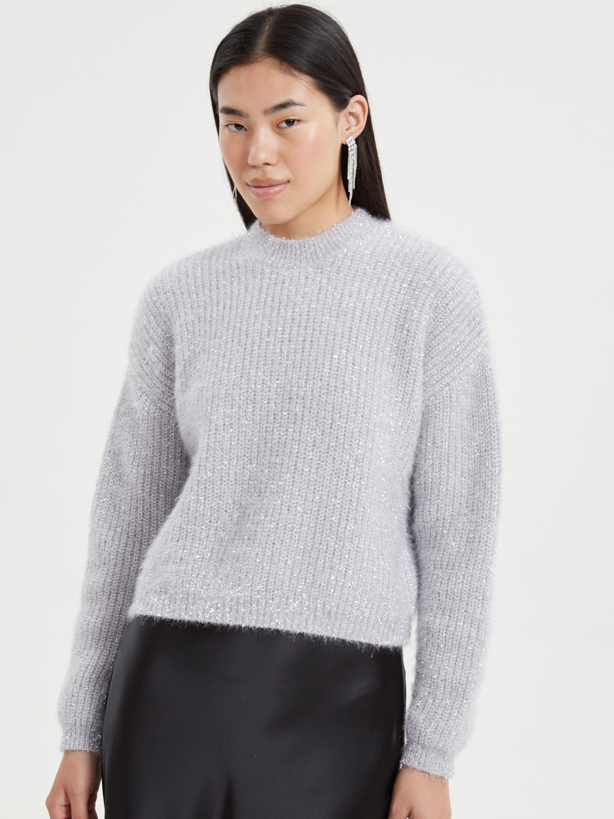 Вязаный джемпер с люрексом