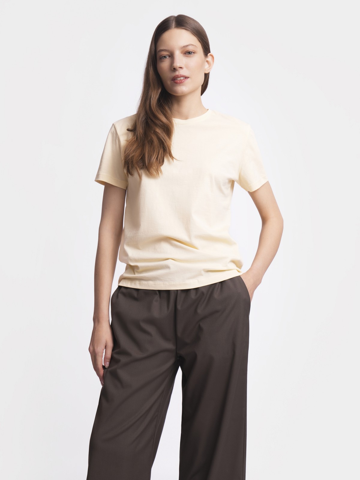 Футболка из хлопка однотонная