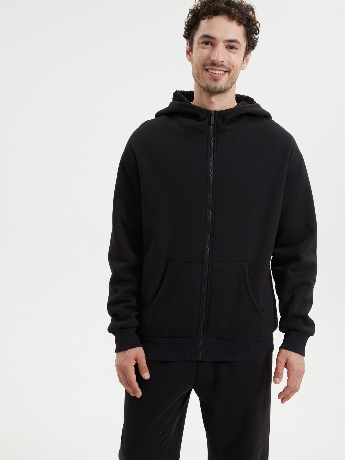 Тёплая толстовка на молнии с экомехом