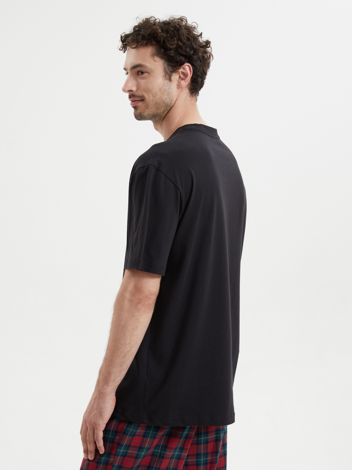 Новогодняя футболка из хлопка с принтом