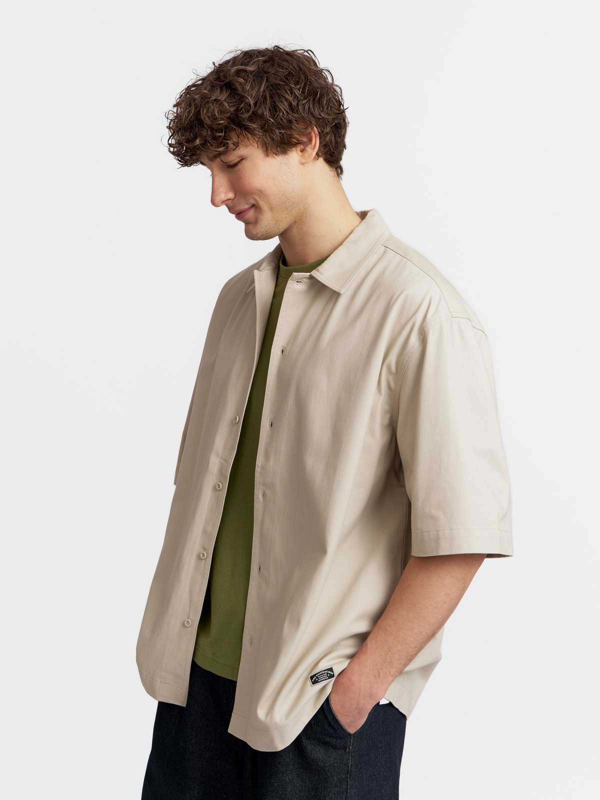 Куртка-рубашка из хлопка с коротким рукавом