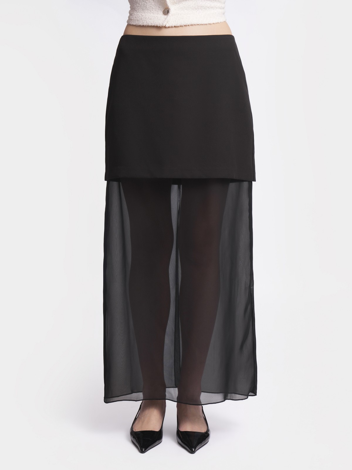 Юбка макси из шифона