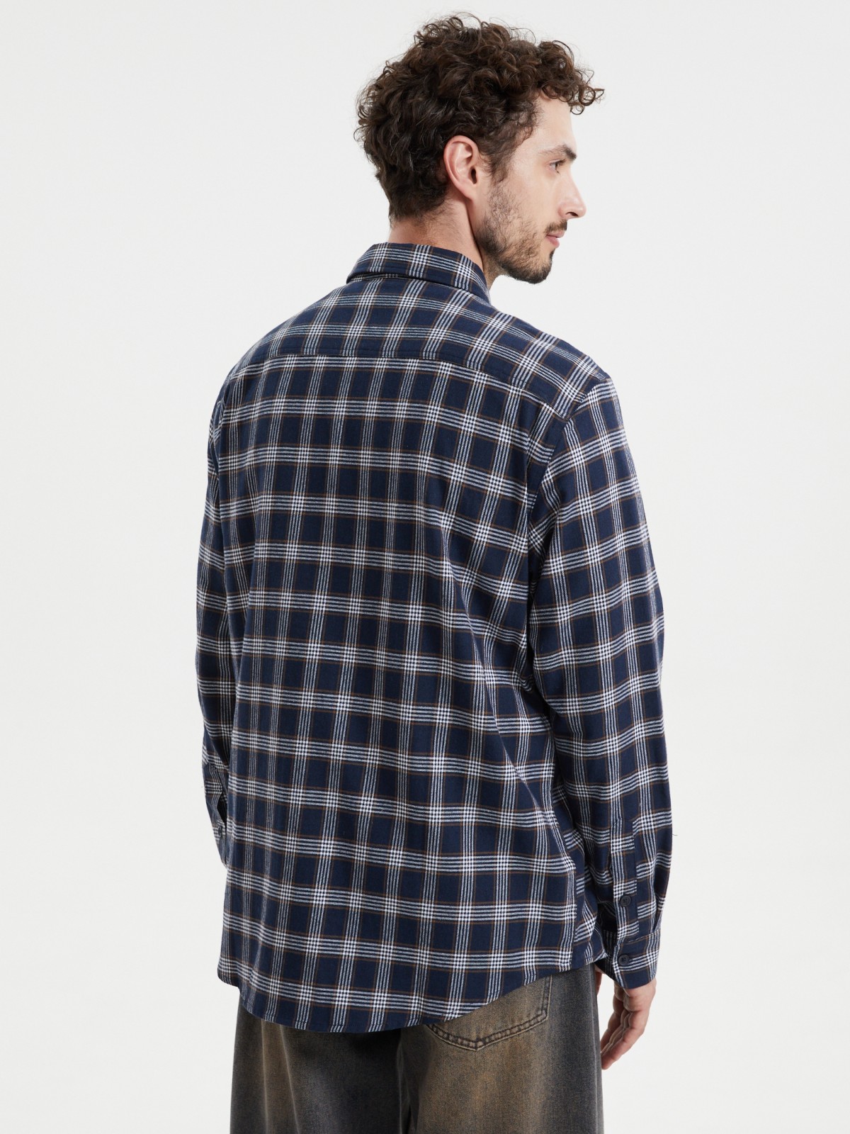 Рубашка из хлопка с узором в клетку