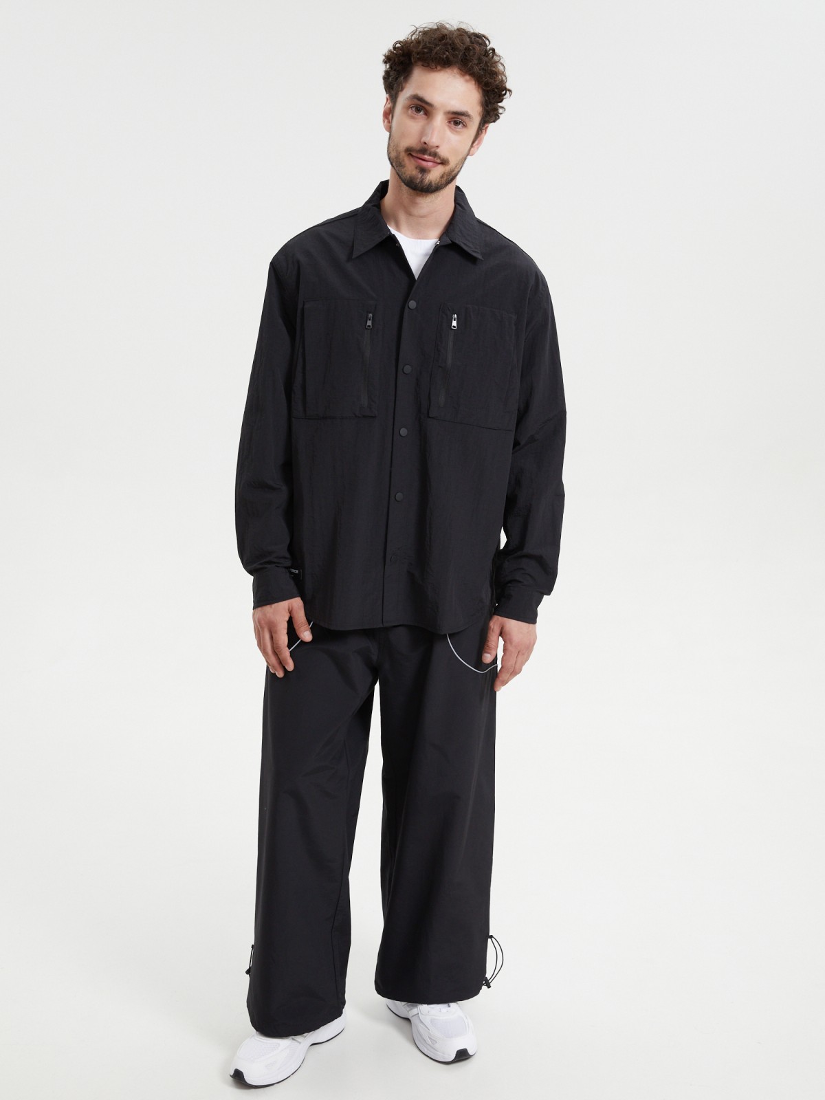 Рубашка из нейлона с длинным рукавом