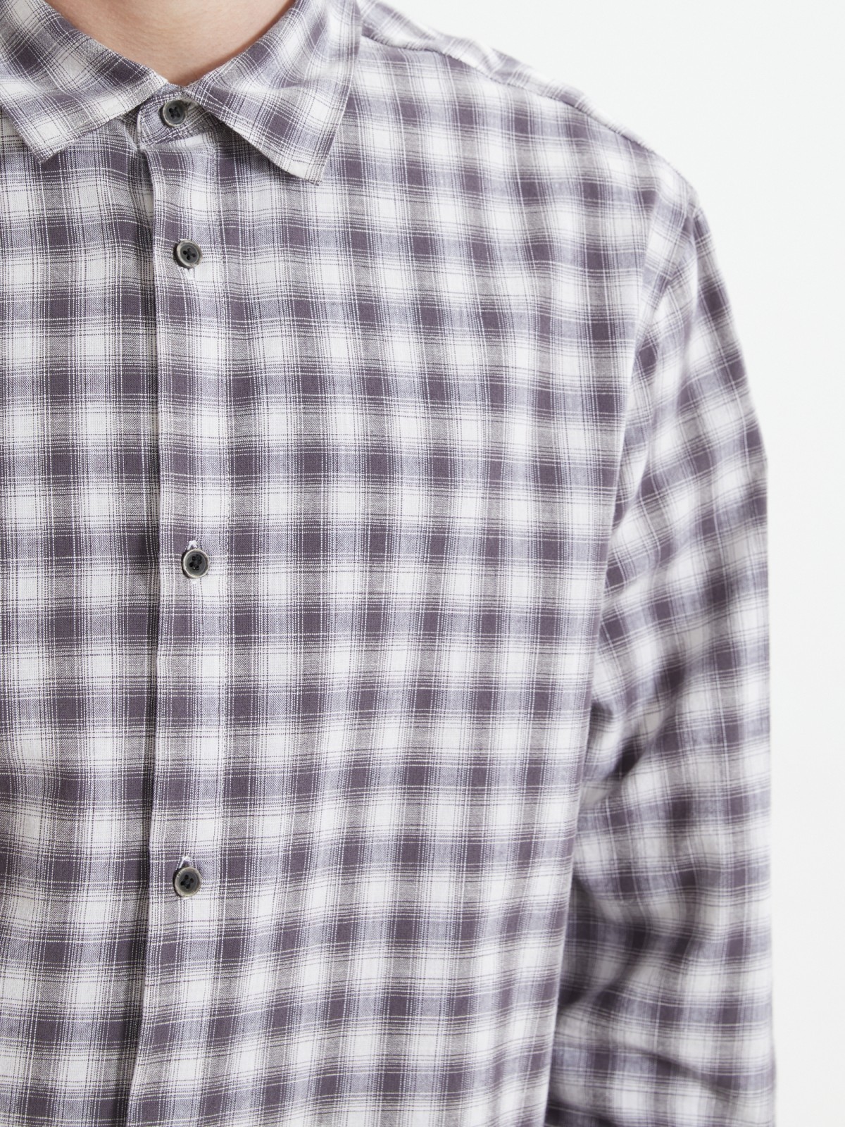 Рубашка из хлопка с узором в клетку