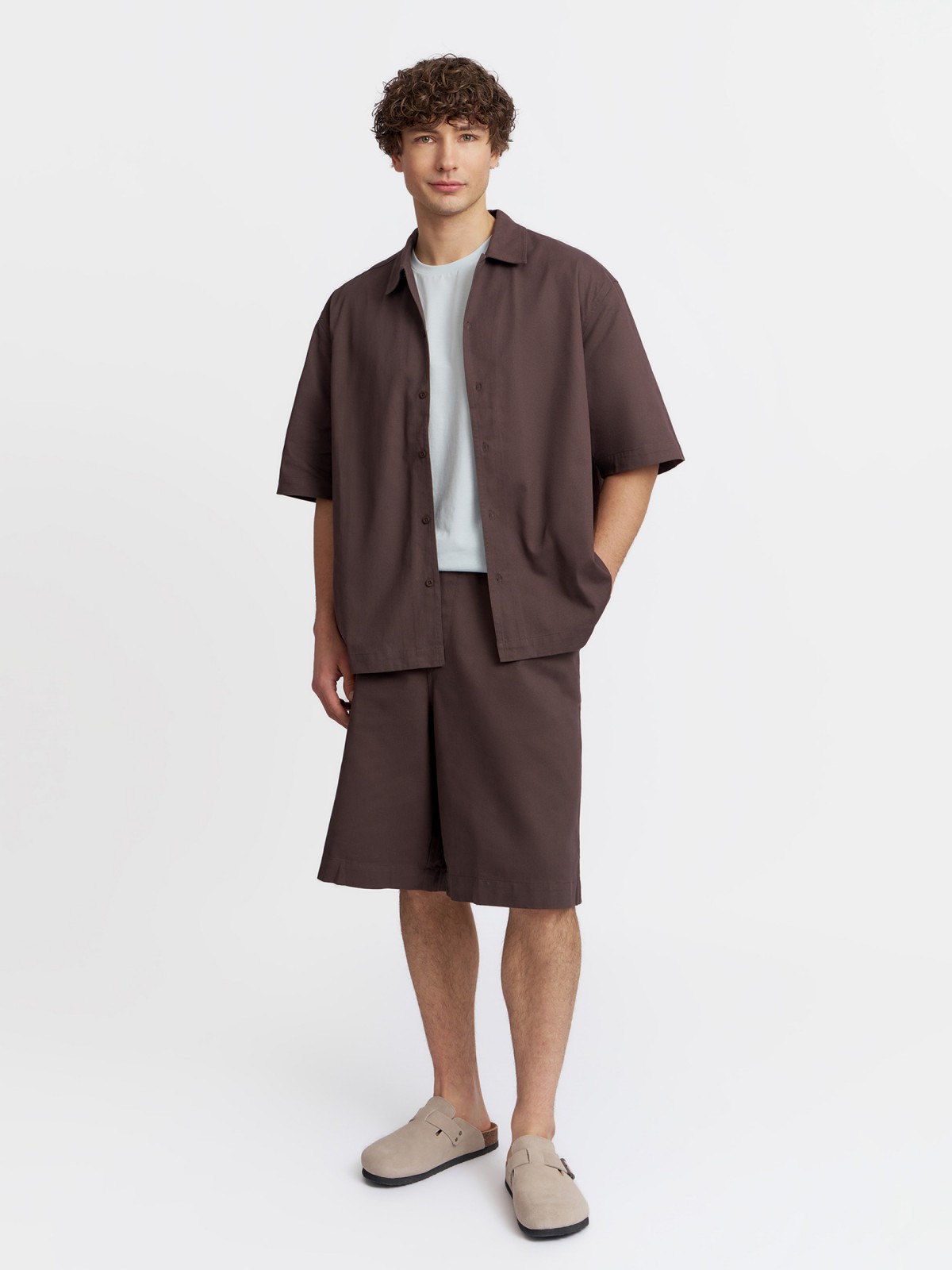 Куртка-рубашка из хлопка с коротким рукавом