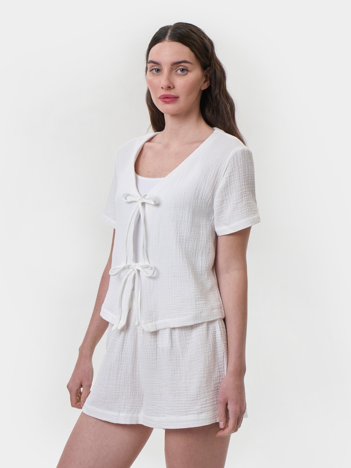 Блузка с короткими рукавами