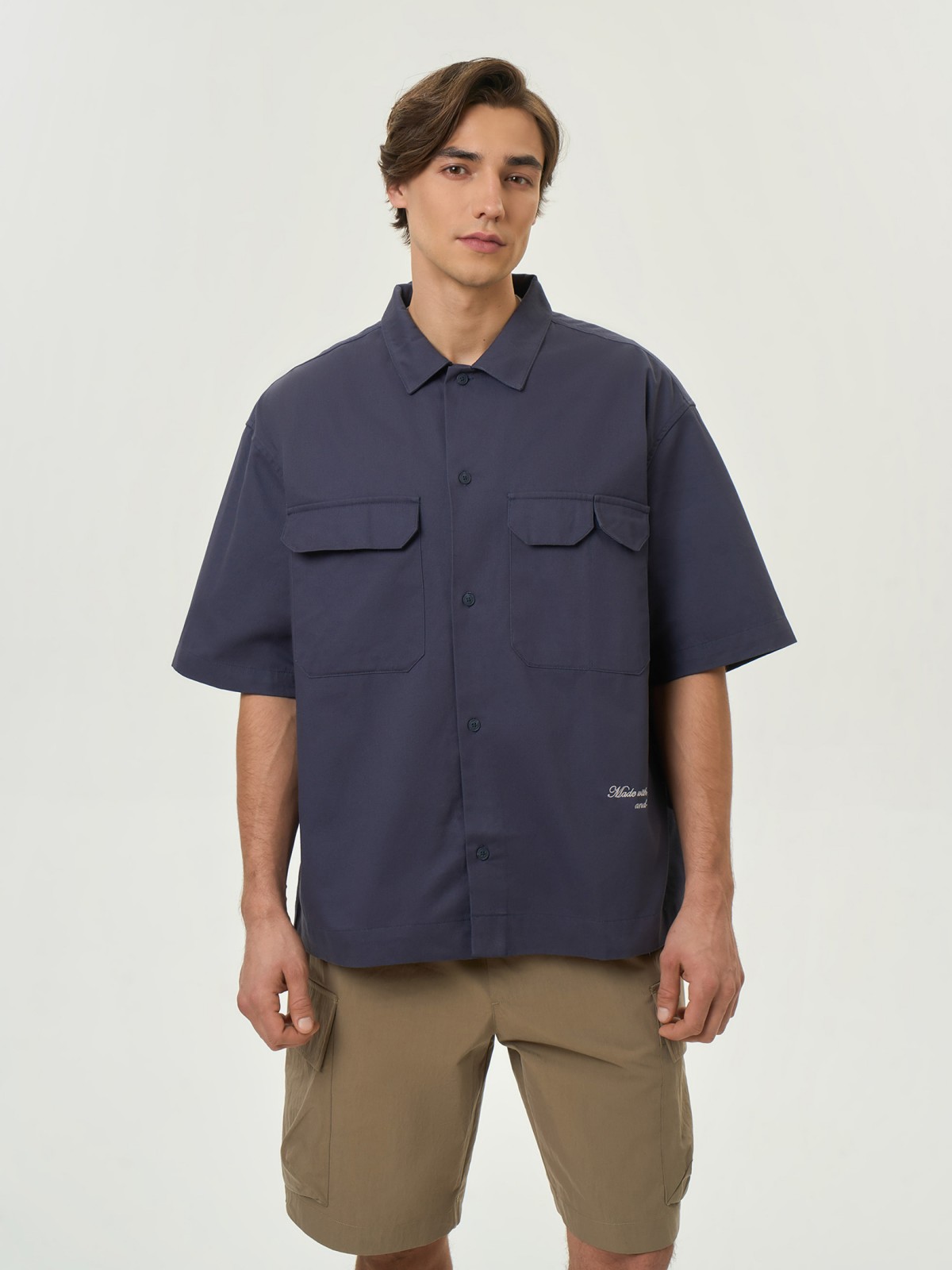 Куртка-рубашка из хлопка с коротким рукавом