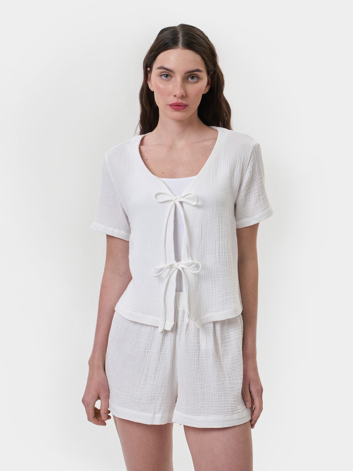 Блузка с короткими рукавами