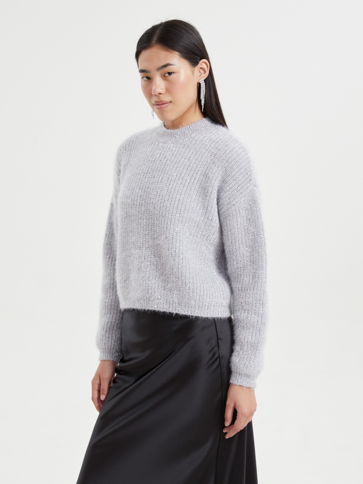 Вязаный джемпер с люрексом