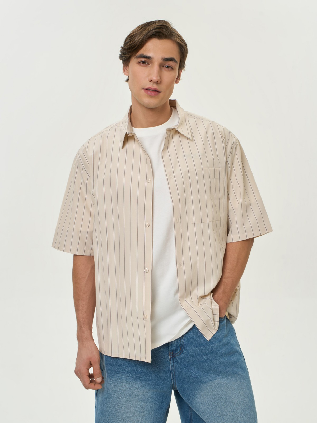 Рубашка с узором в полоску