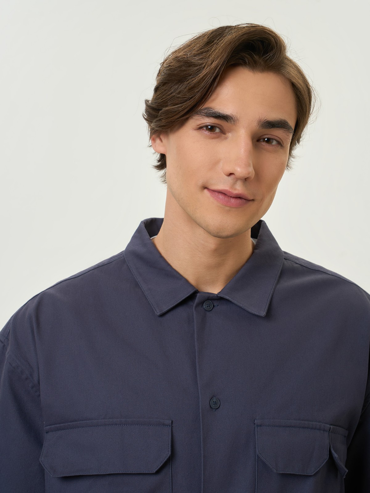 Куртка-рубашка из хлопка с коротким рукавом