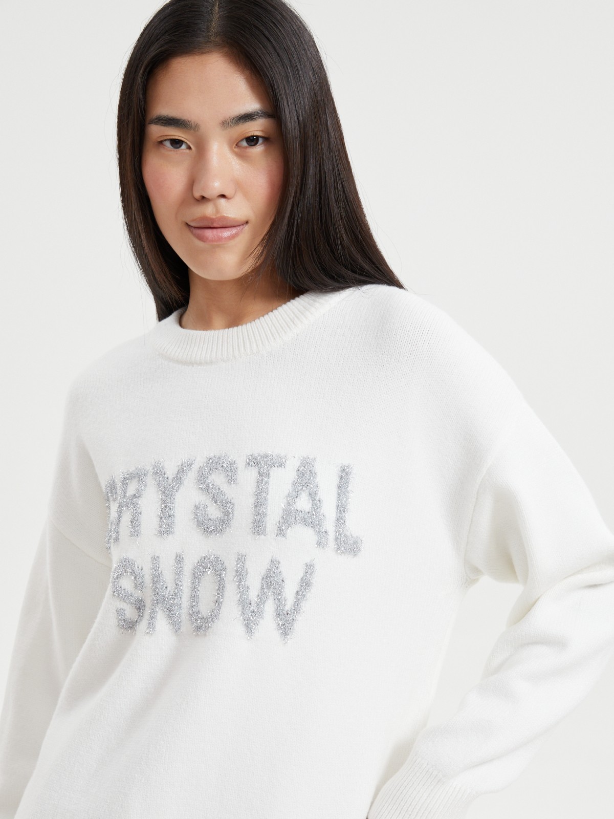 Вязаный джемпер с люрексом