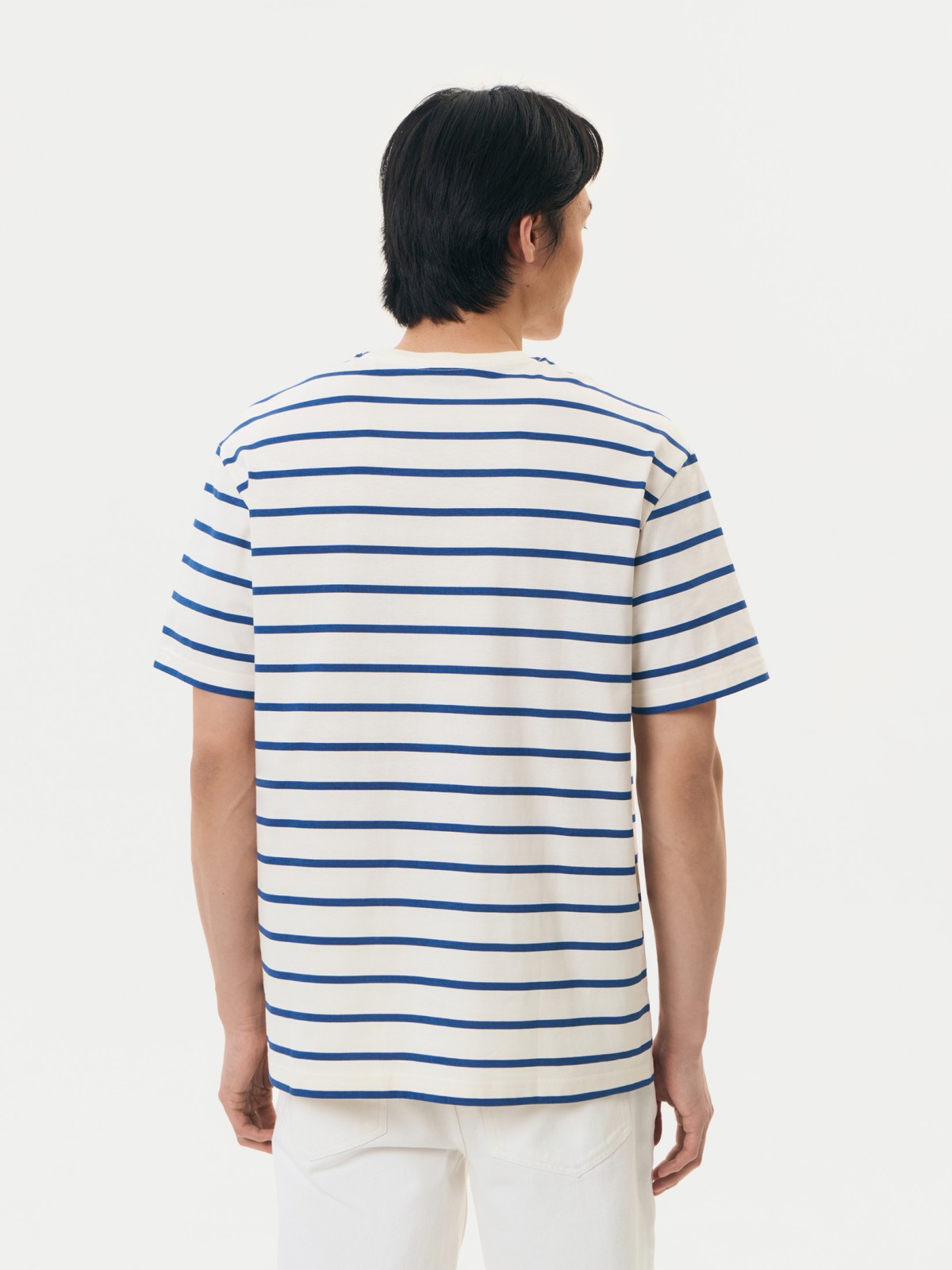 Футболка оверсайз из хлопка в полоску