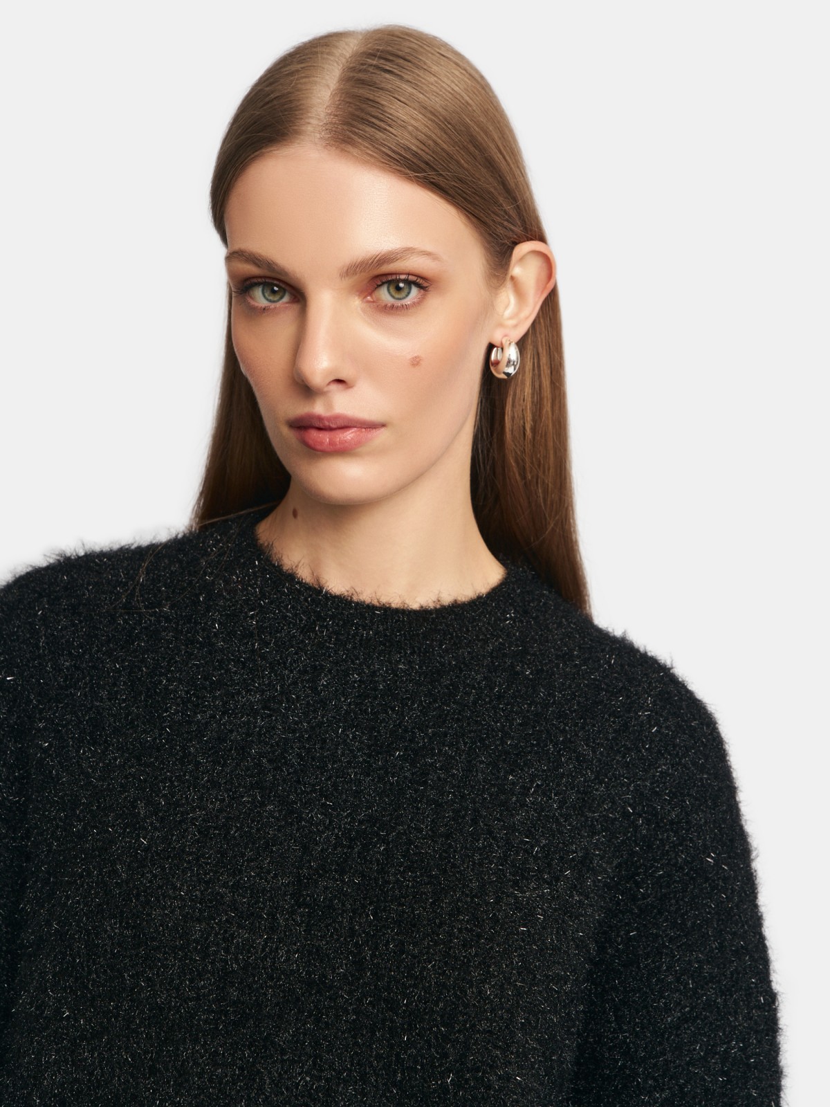 Вязаный джемпер с люрексом