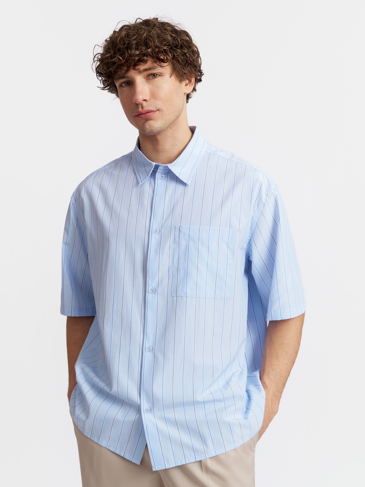 Рубашка с узором в полоску