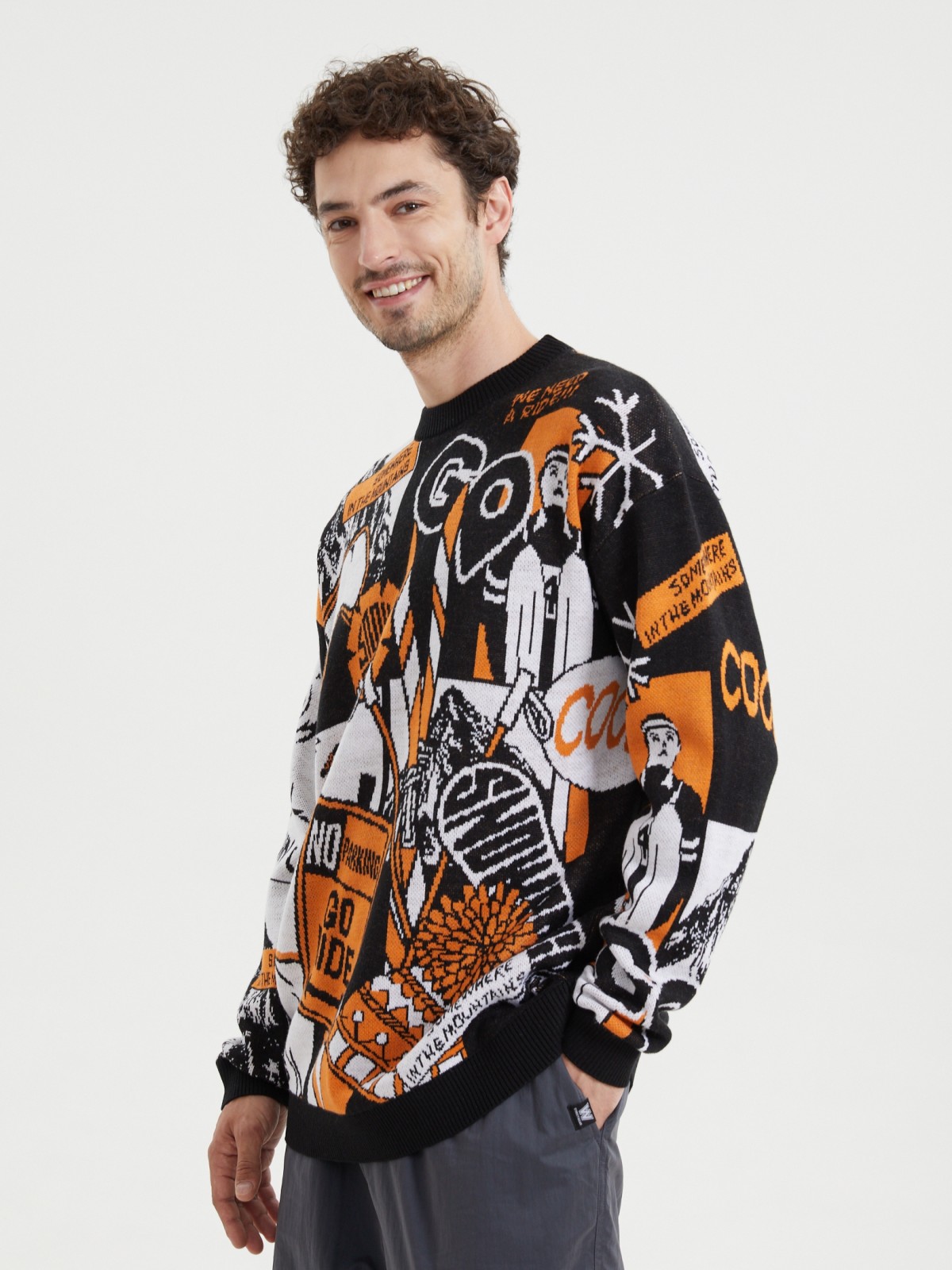 Вязаный джемпер из акрила с узором