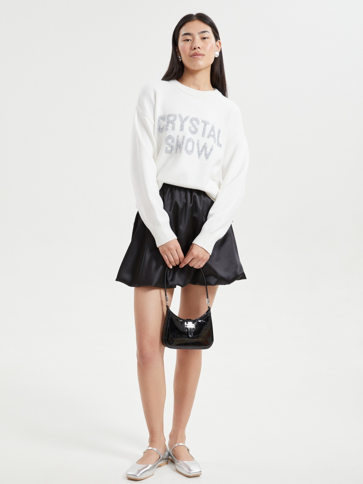 Вязаный джемпер с люрексом