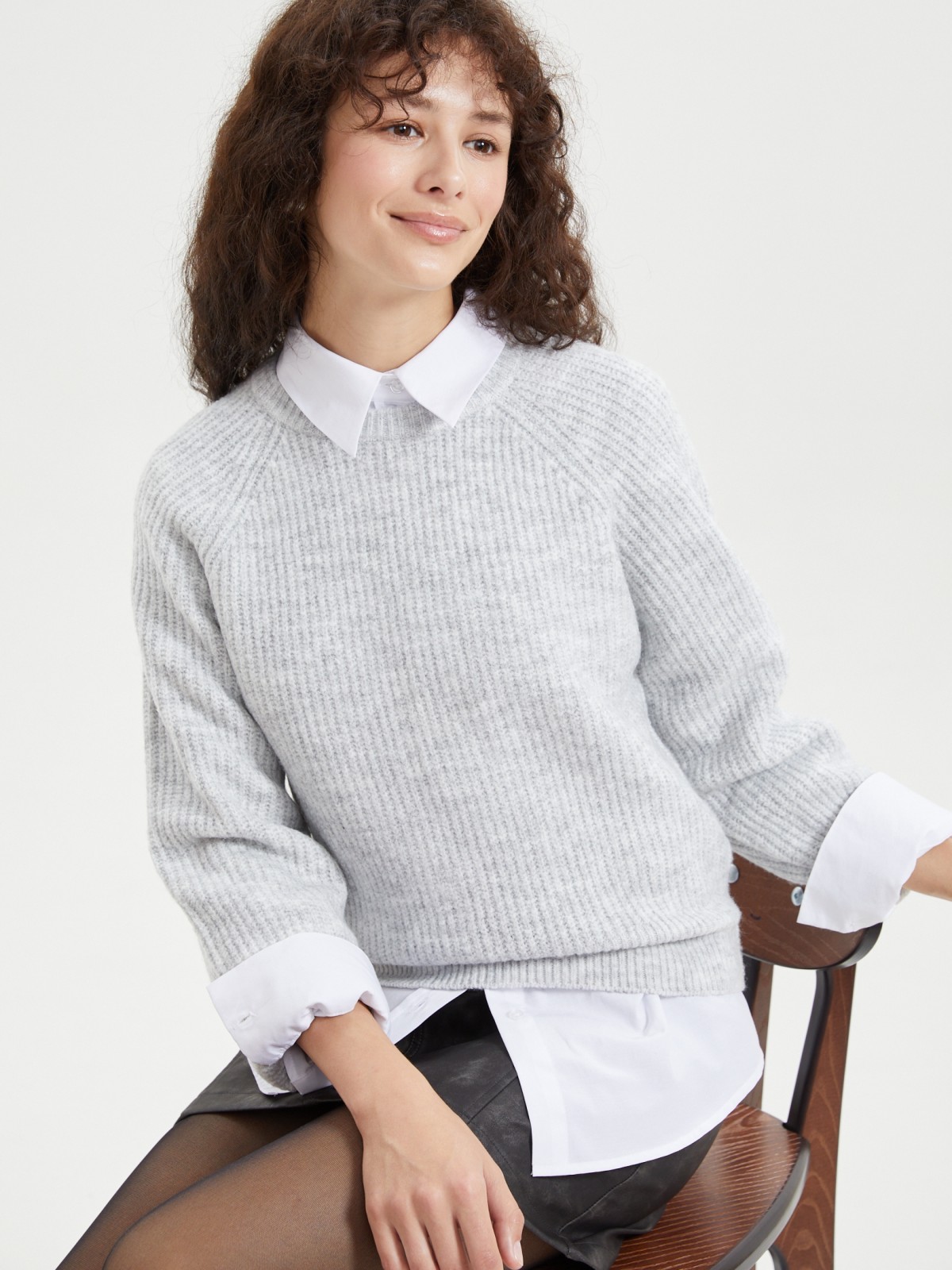 Вязаный джемпер с рукавами реглан