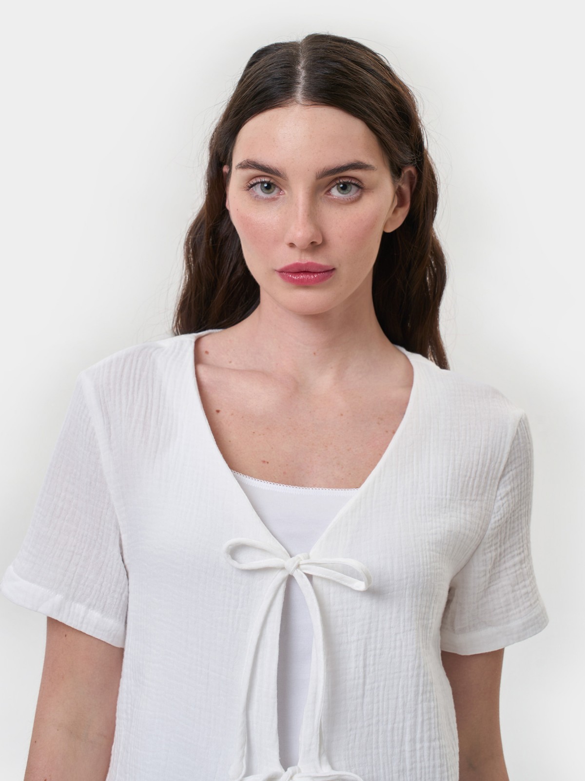 Блузка с короткими рукавами