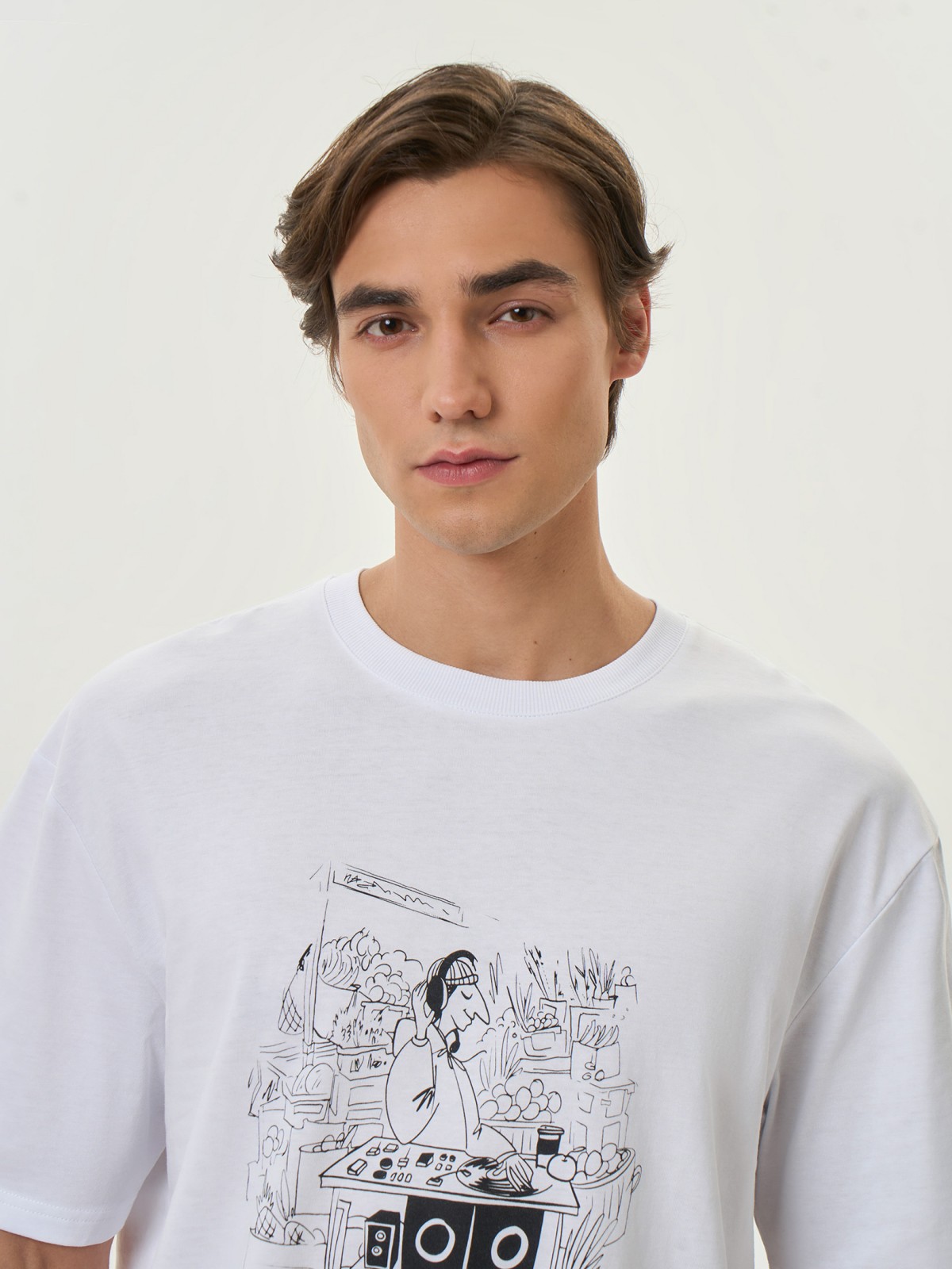 Футболка из хлопка с принтом