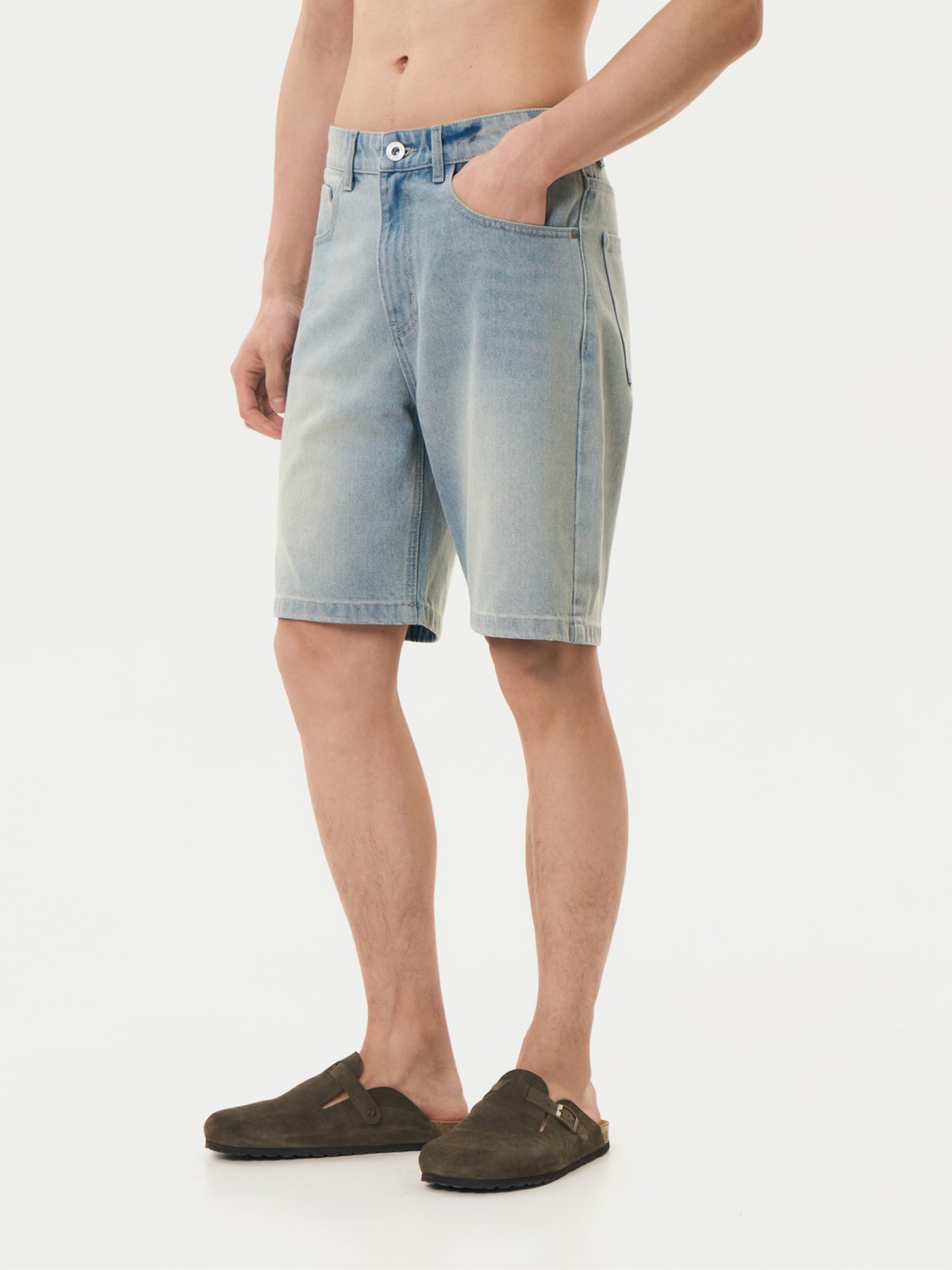 Брюки джинсовые короткие