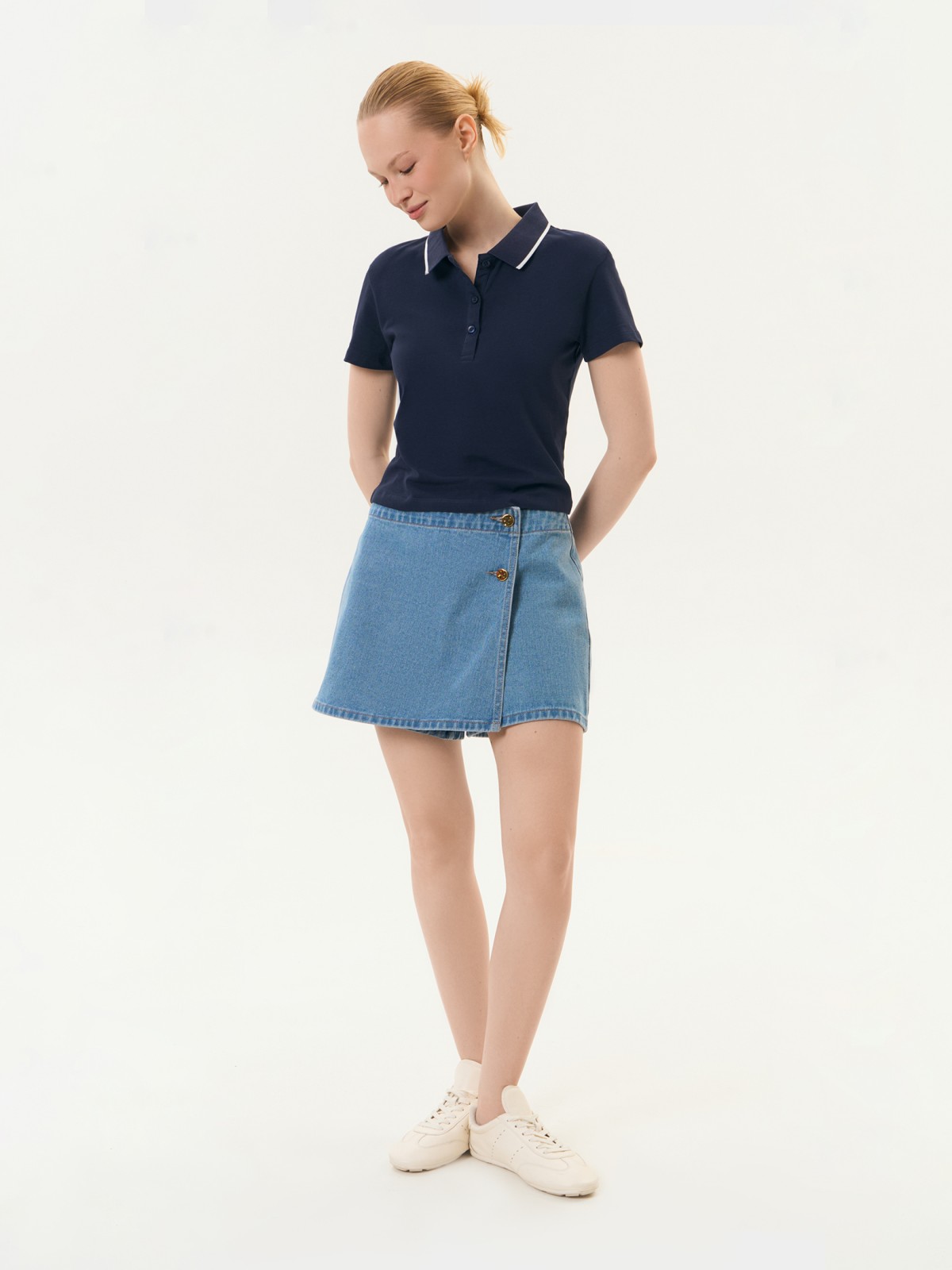 Брюки джинсовые короткие