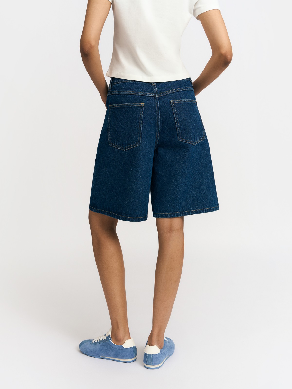 Брюки джинсовые короткие