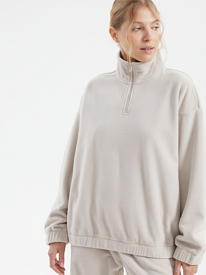 Свитшот из флиса с горлом на молнии