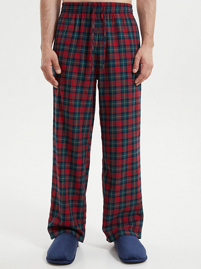 Домашние брюки из хлопка в клетку