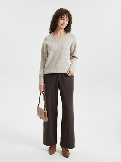 Офисные прямые брюки со стрелками