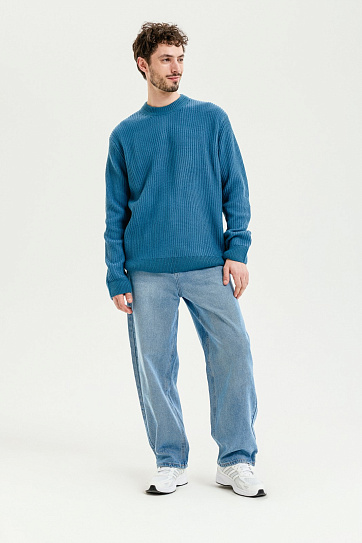 Тонкий вязаный джемпер из акрила