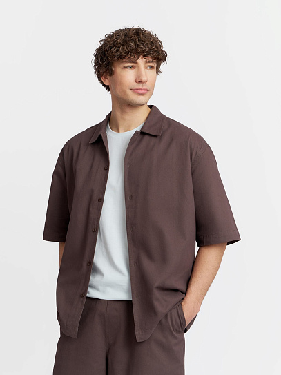 Куртка-рубашка из хлопка с коротким рукавом