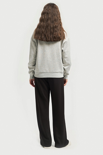 Свитшот с воротником-стойкой на молнии