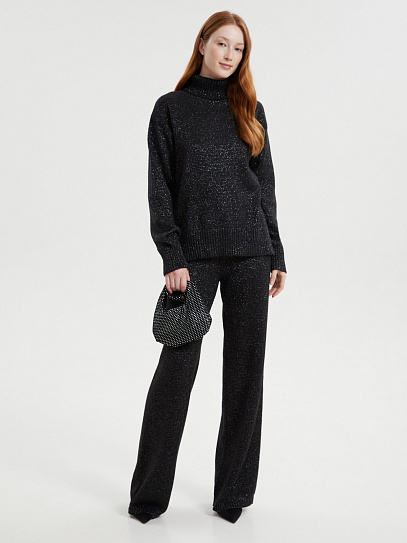 Вязаный свитер с люрексом