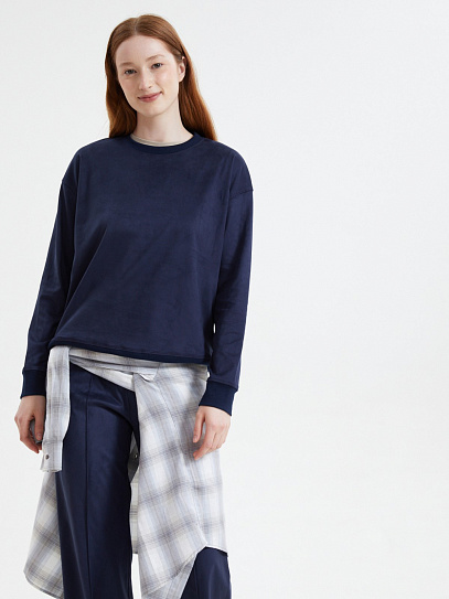 Замшевый свитшот