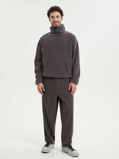 Тёплые трикотажные брюки-джоггеры из флиса